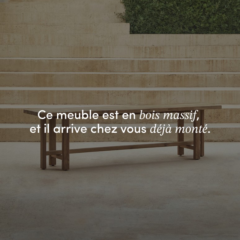 Antonia - Banc de jardin en teck massif recyclé