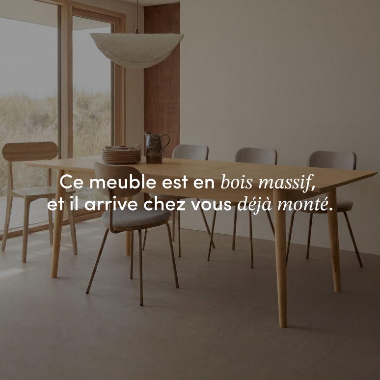 Cloé - Table extensible en manguier massif 6-8 pers.