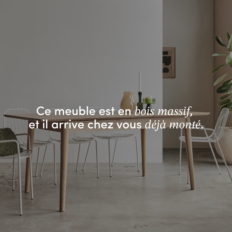 Cloé - Table extensible en manguier massif 4-6 pers.