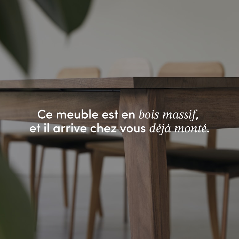 Esmée - Table extensible en noyer massif 6-12 pers.
