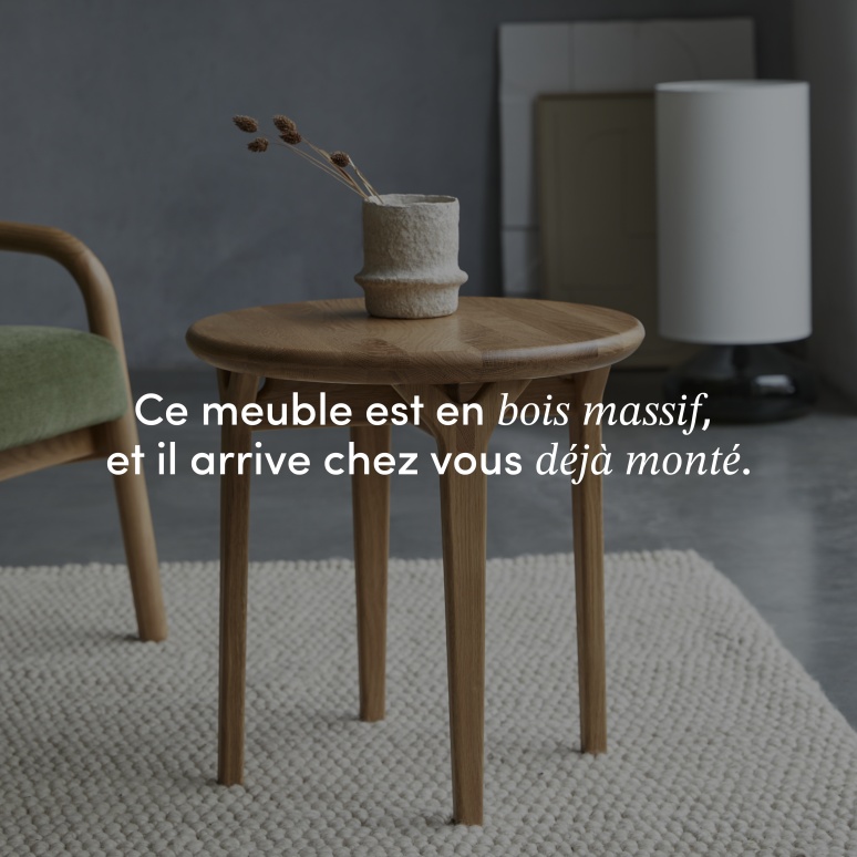 Clara - Bout de canapé en chêne massif