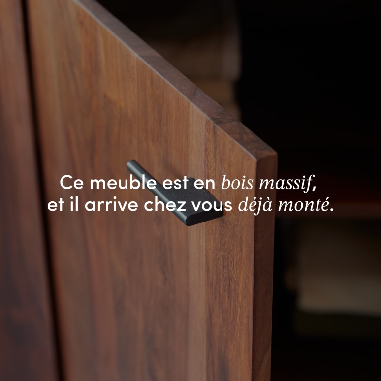 Jade - Meuble sous vasque en palissandre massif et marbre 120 cm