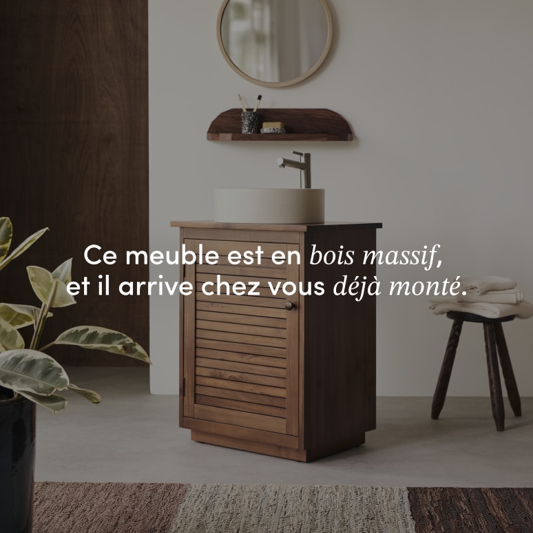 Loggia - Meuble sous vasque en acacia massif 60 cm