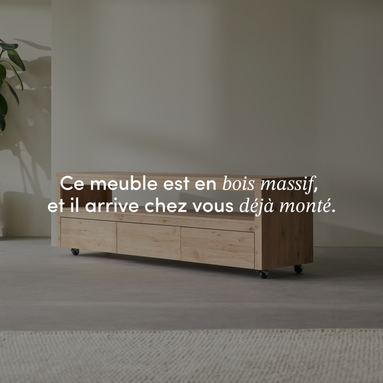 Anoa - Meuble TV en chêne massif 180 cm