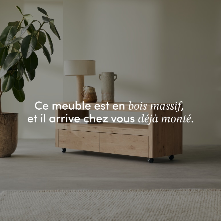 Anoa - Meuble TV en chêne massif 140 cm