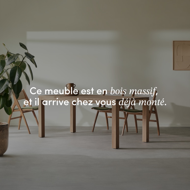 Eden - Table en chêne massif avec noeuds 6-8 pers.