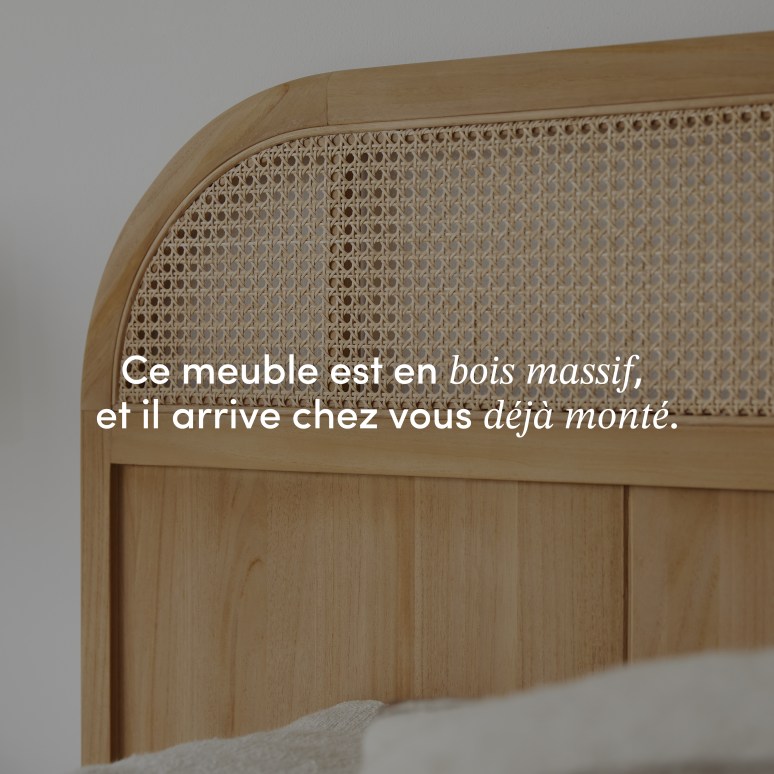 Hector - Tête de lit en teck massif 190 cm