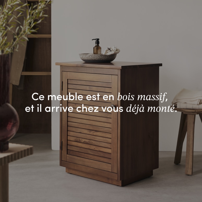 Loggia - Meuble de rangement en acacia massif 60 cm