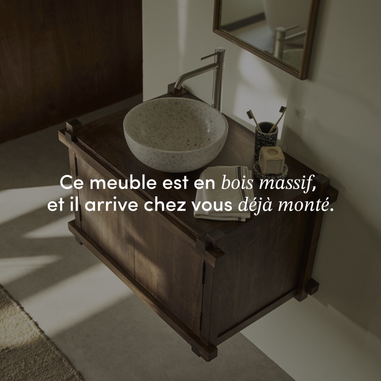 Arko - Meuble sous vasque en manguier massif 80 cm