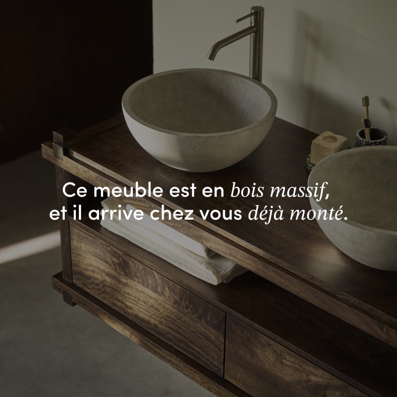 Arko - Meuble sous vasque en manguier massif 120 cm