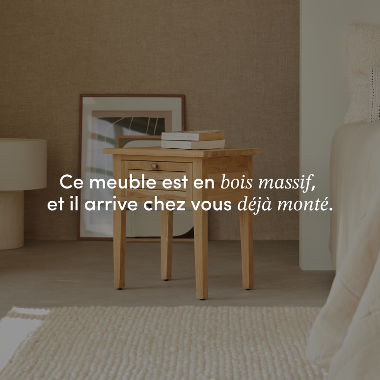 Suzette -  Chevet en teck massif