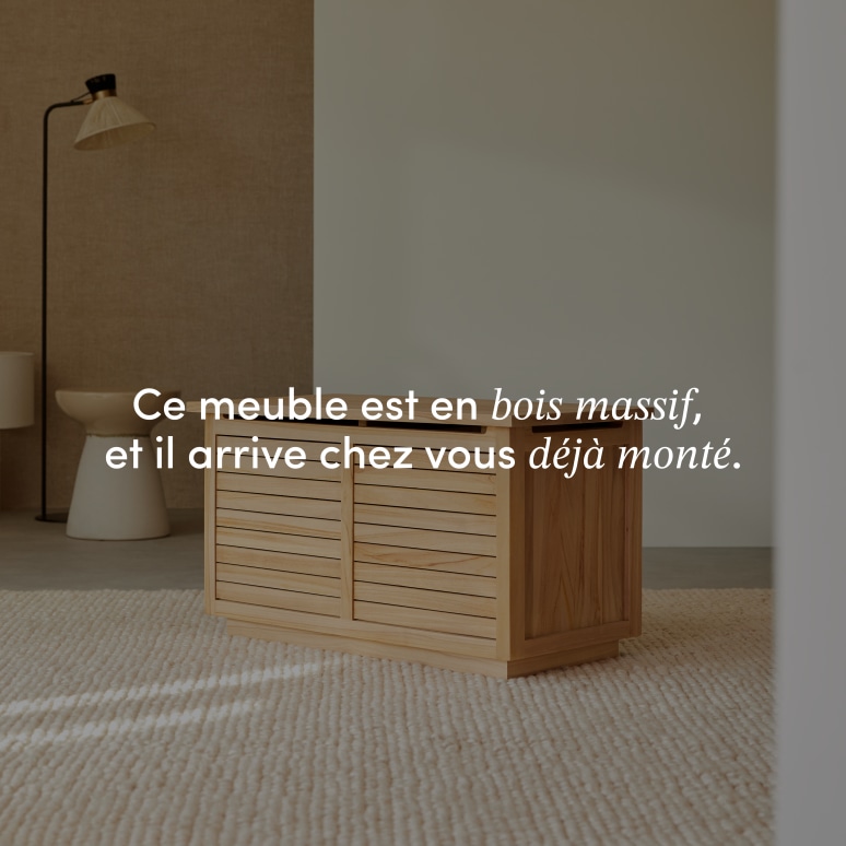 Suzette - Coffre en teck massif