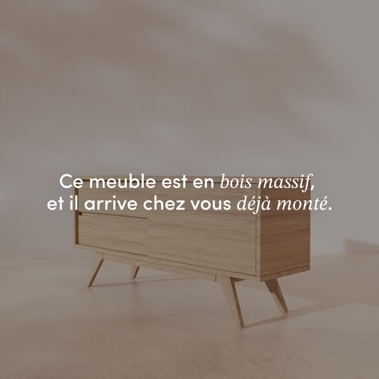 Esmée - Buffet en chêne massif 130 cm