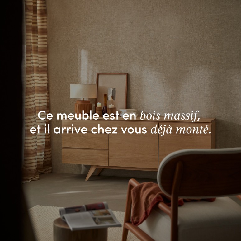 Esmée - Buffet en chêne massif 180 cm