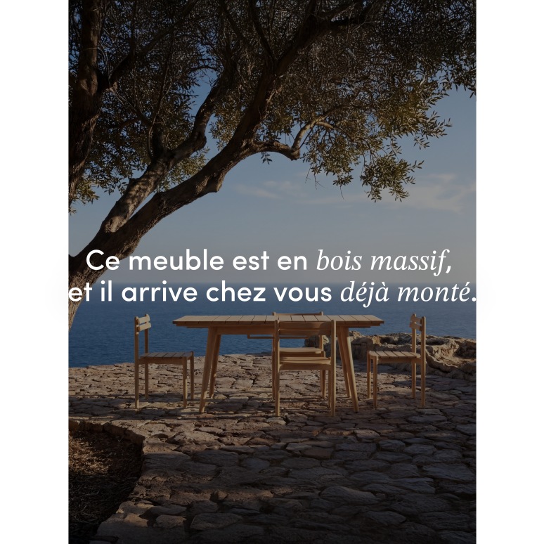 Vadim - Table de jardin extensible en teck massif 4-6 pers.