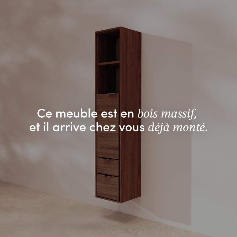 Senson - Colonne en noyer massif