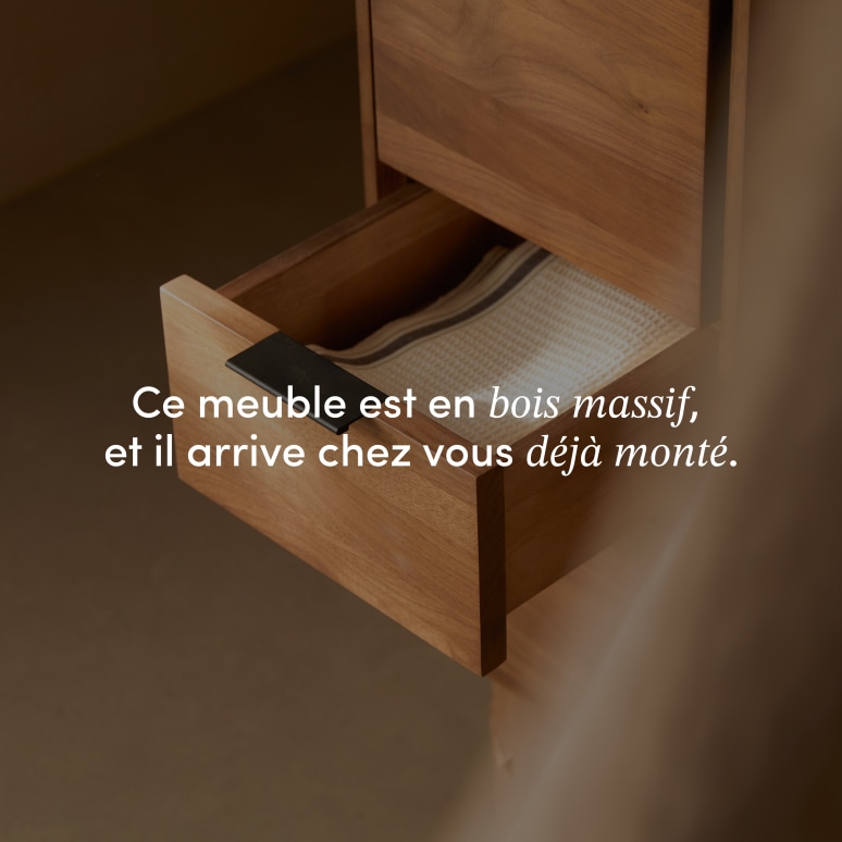 Senson - Colonne en noyer massif