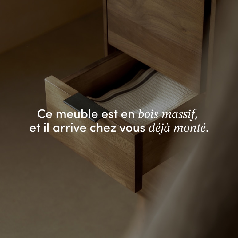 Senson - Colonne en noyer massif