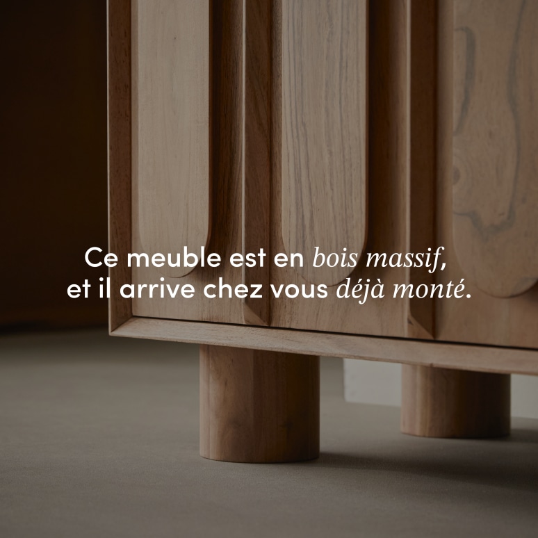 Olga - Meuble de rangement en acacia massif 120 cm