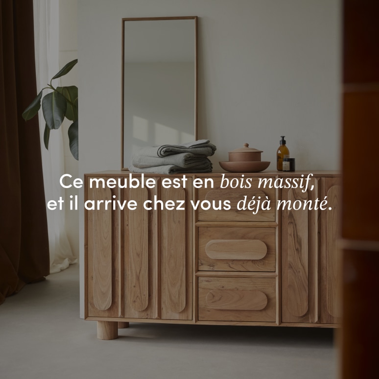 Olga - Meuble de rangement en acacia massif 145 cm