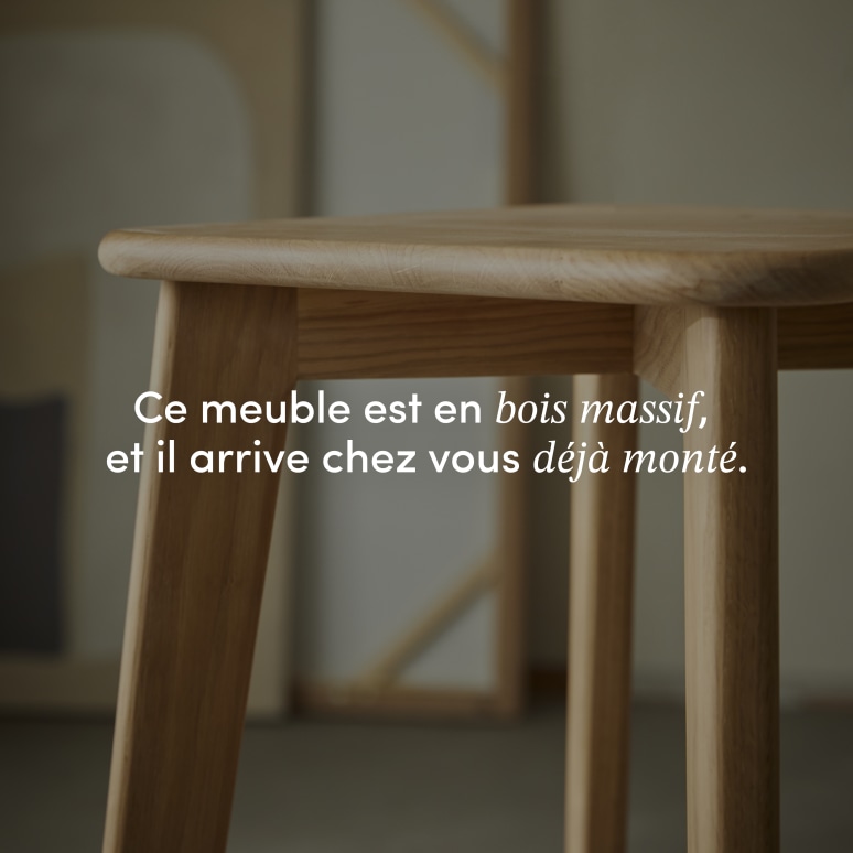 Abel - Tabouret de bar en chêne massif