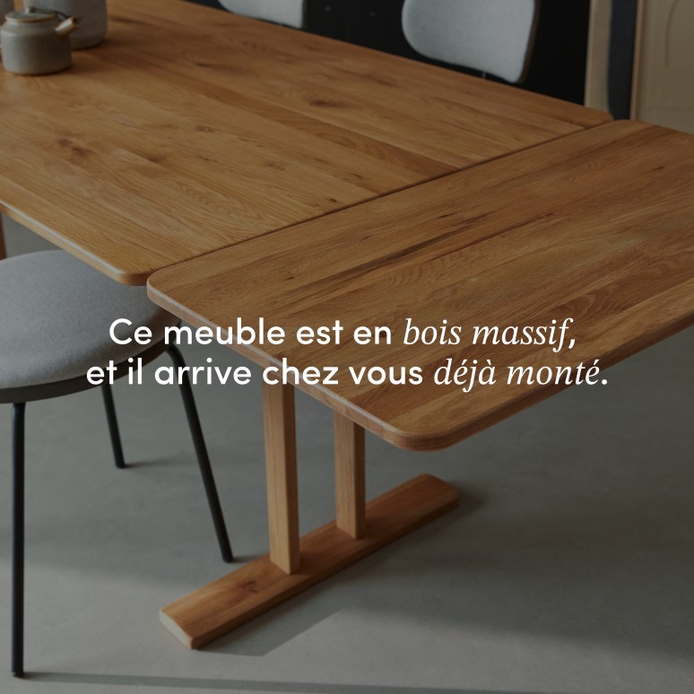 Jonas - Table extensible en chêne massif 6-12 pers.