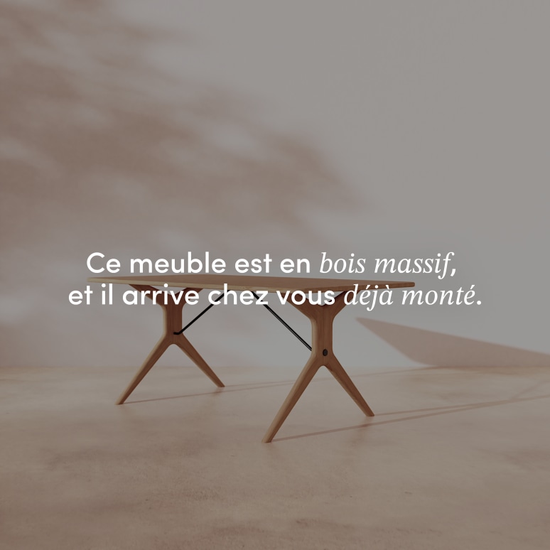 Martin - Table extensible en chêne massif 6-12 pers.