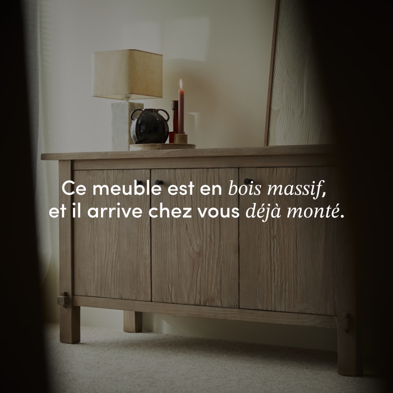 Hazel - Buffet en pin massif recyclé 150 cm