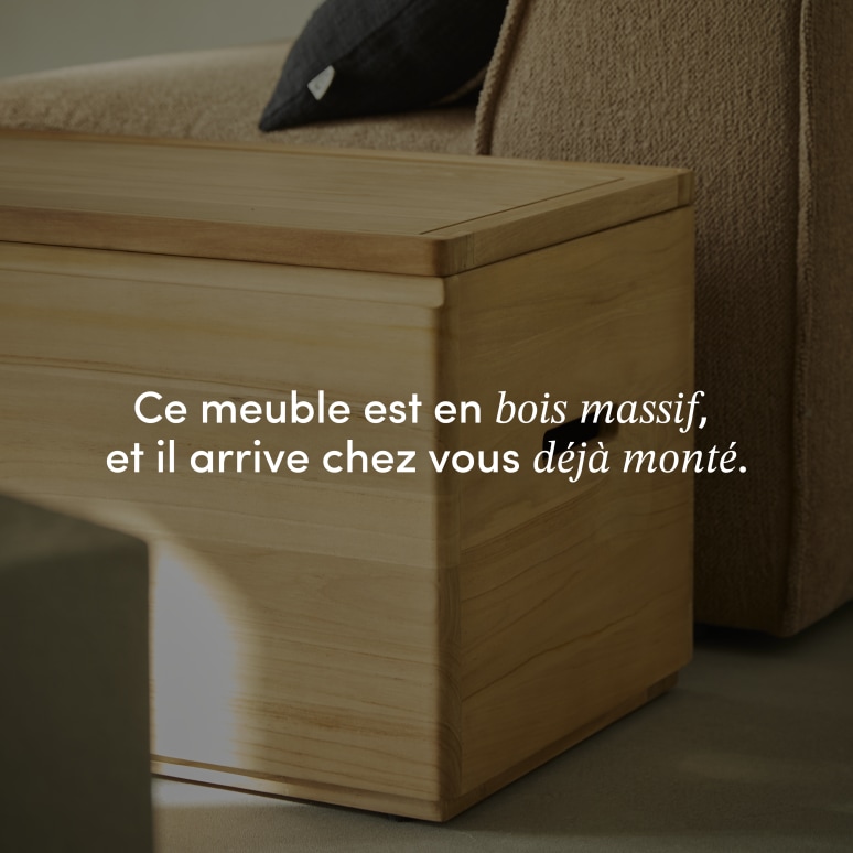 Nino - Coffre de rangement en teck massif