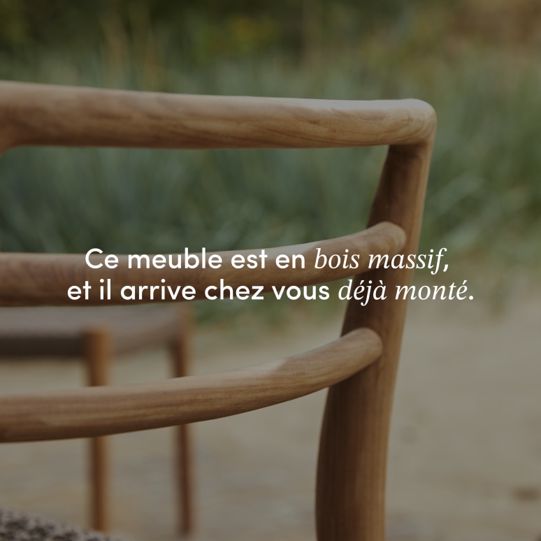 Lily - Chaise de jardin en teck massif et cordage