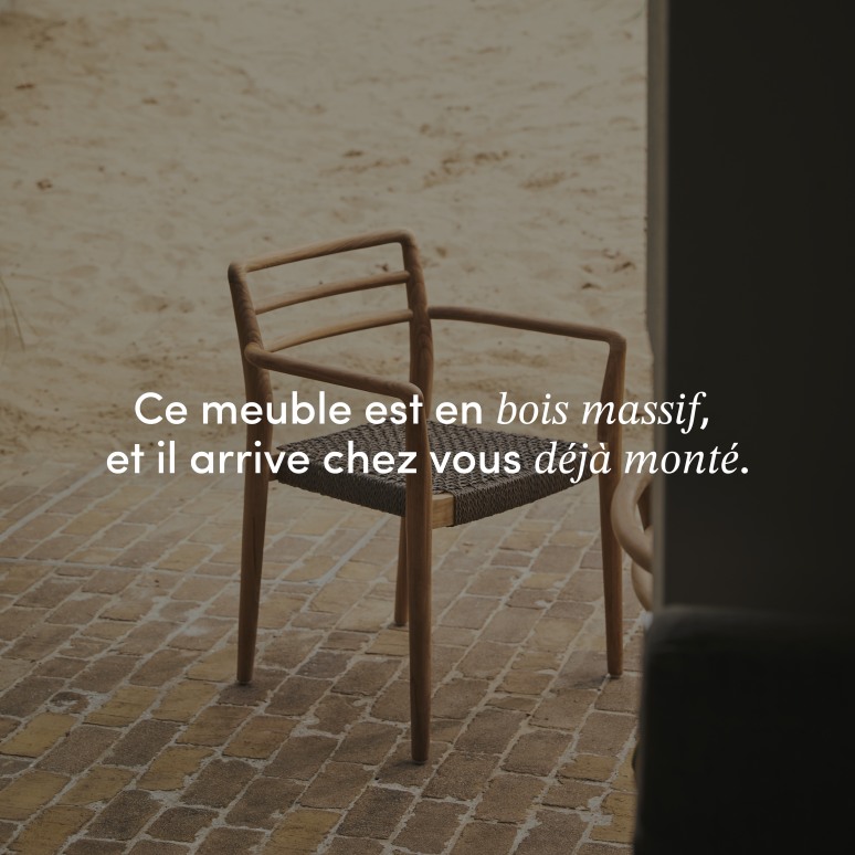 Lily - Fauteuil de jardin en teck massif et cordage