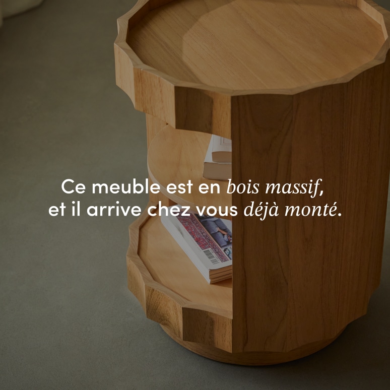 Andréa - Bout de canapé en mindi massif