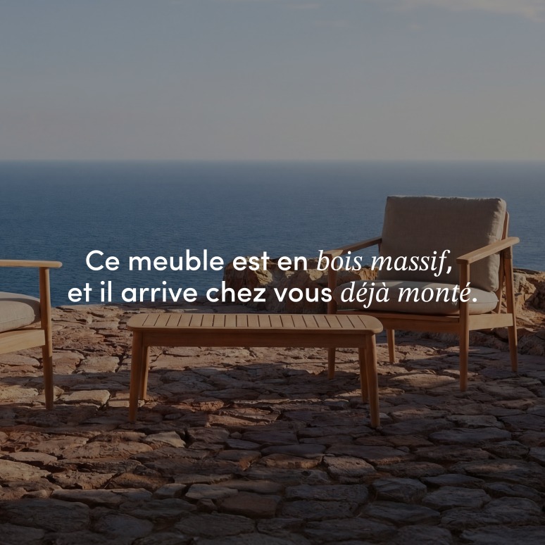 Daniela - Salon de jardin en acacia massif 4 places