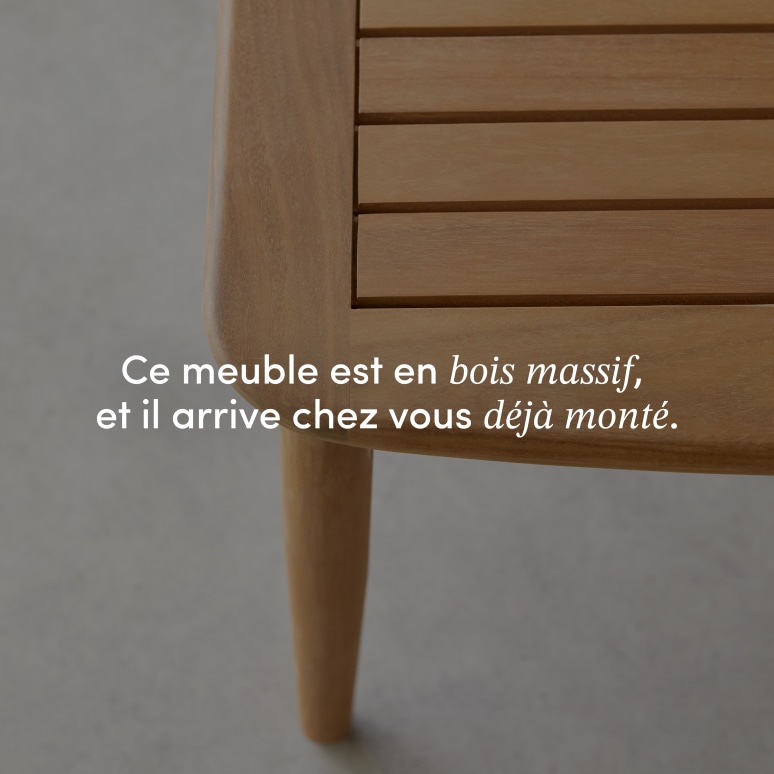 Daniela - Table basse de jardin en acacia massif