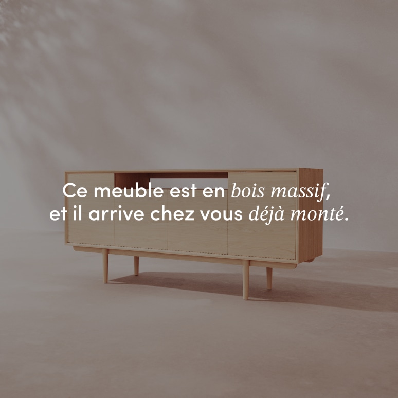 Ellie - Buffet en chêne massif 180 cm