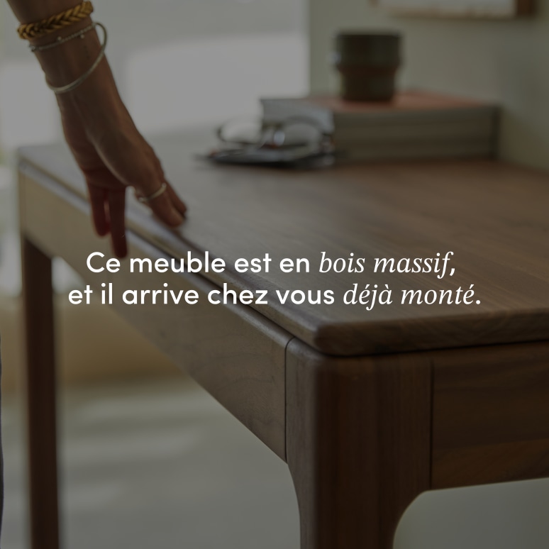 Arto - Bureau en noyer massif