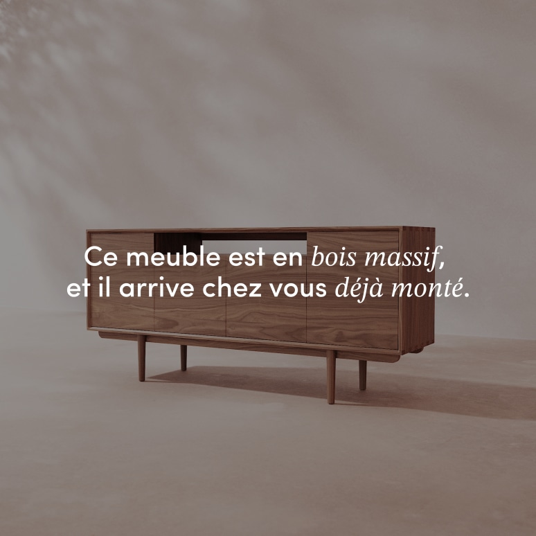 Elllie - Buffet en noyer massif 180 cm