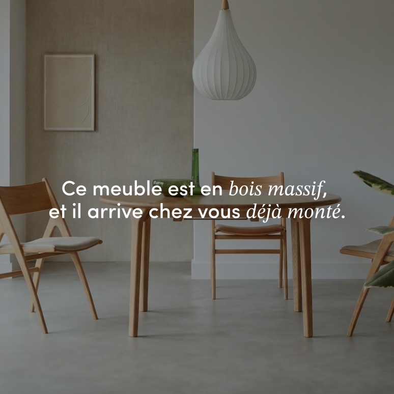 Clara - Table extensible en chêne massif ronde 4-8 pers.