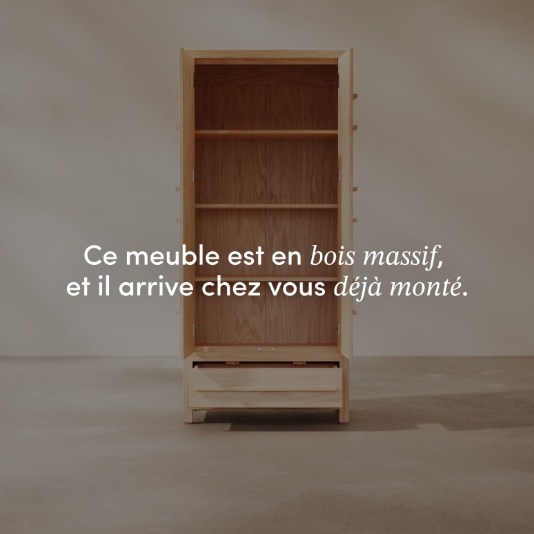 Qong - Armoire en pin massif