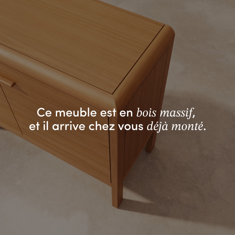 Livia - Buffet en acajou massif 100 cm