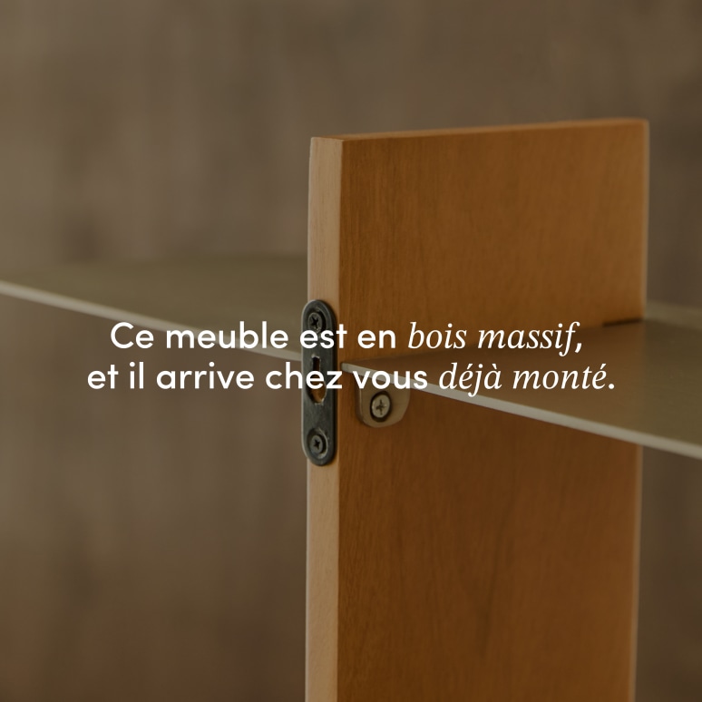 Isaia - Etagère de salle de bain en manguier et métal