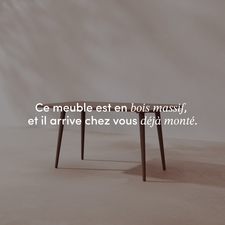 Lazare - Table en pin massif 4 pers.