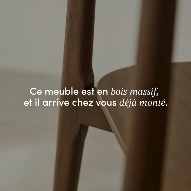 Jonàk - Chaise en acajou massif brown