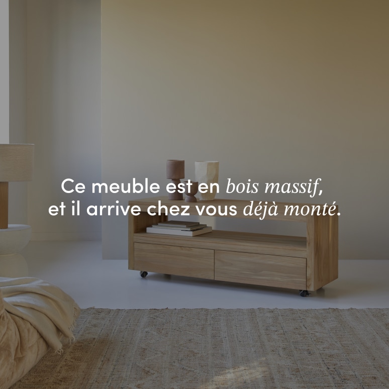 Anoa - Meuble TV en teck massif 140 cm