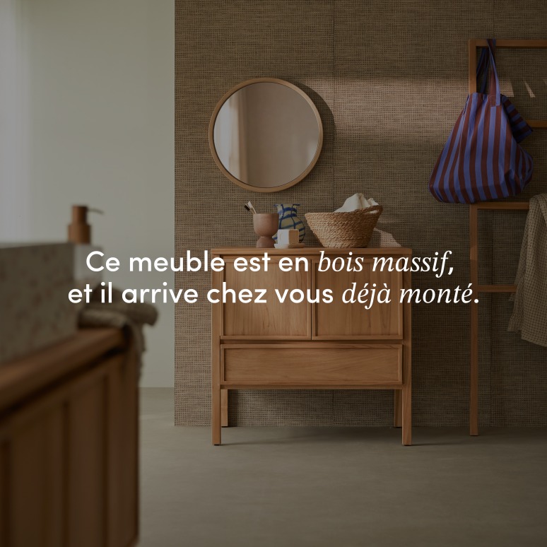 Jane - Meuble de rangement en teck massif 80 cm