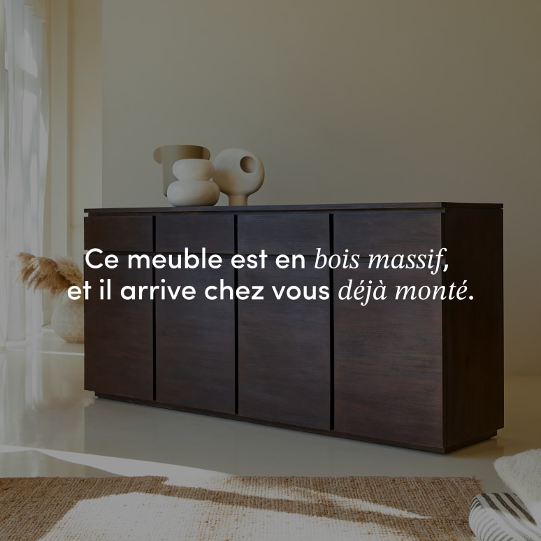 Eva - Buffet en acajou massif 200 cm