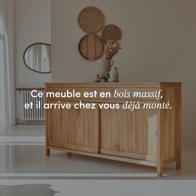 Coffee Tek - Buffet en teck massif 180 cm