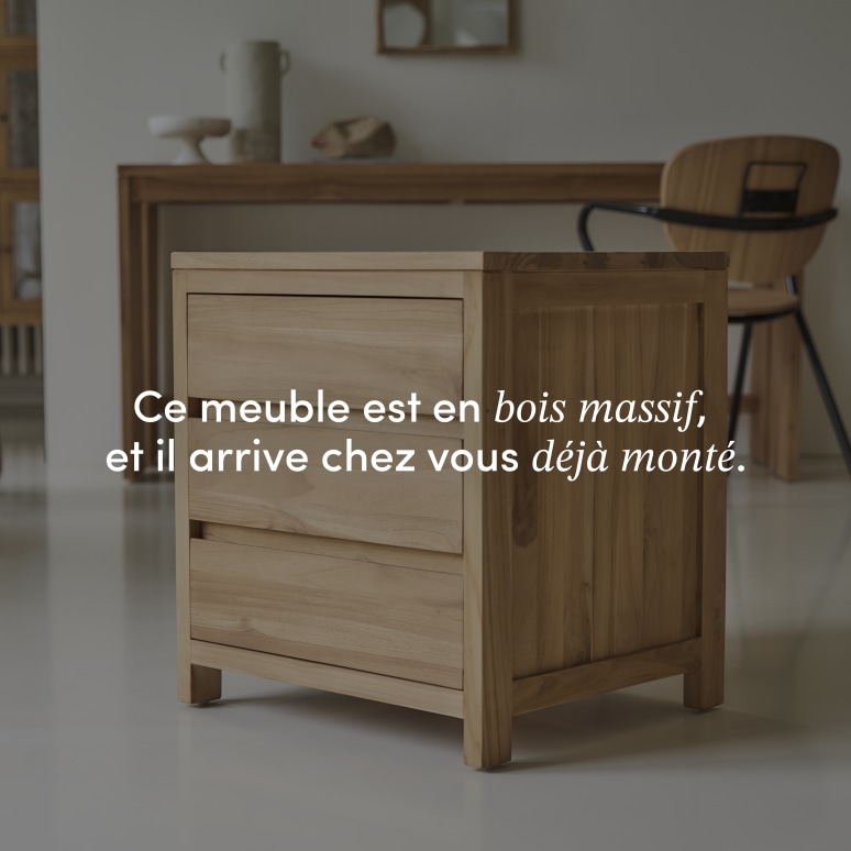 Eden - Caisson de rangement en teck 55 cm