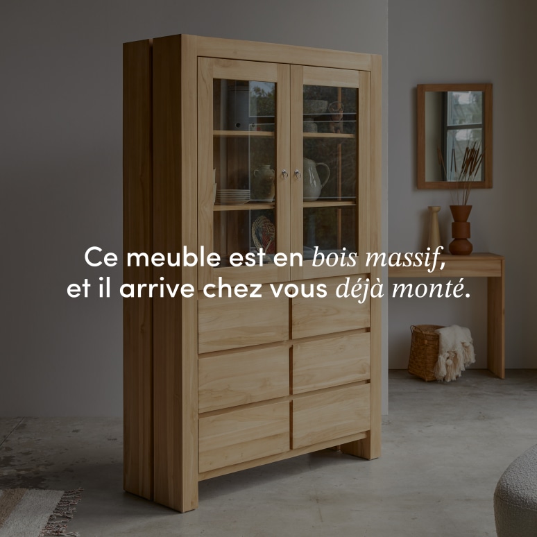 Eden - Vaisselier en teck massif