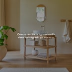 Achille - Mobile sottolavabo in teak massello 95 cm